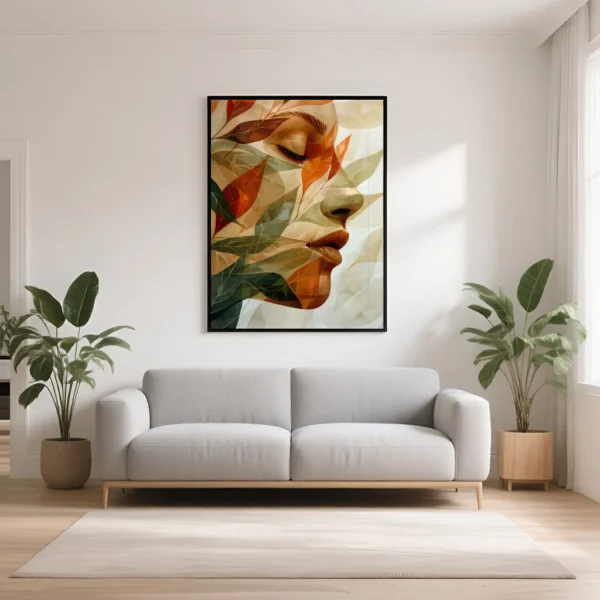 PixuPrint Beautiful Abstract Botanical Leaves Boho