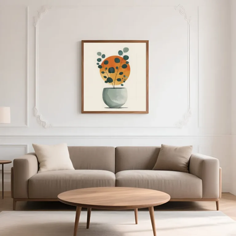 Boho Minimal Potted Eucalyptus Print
