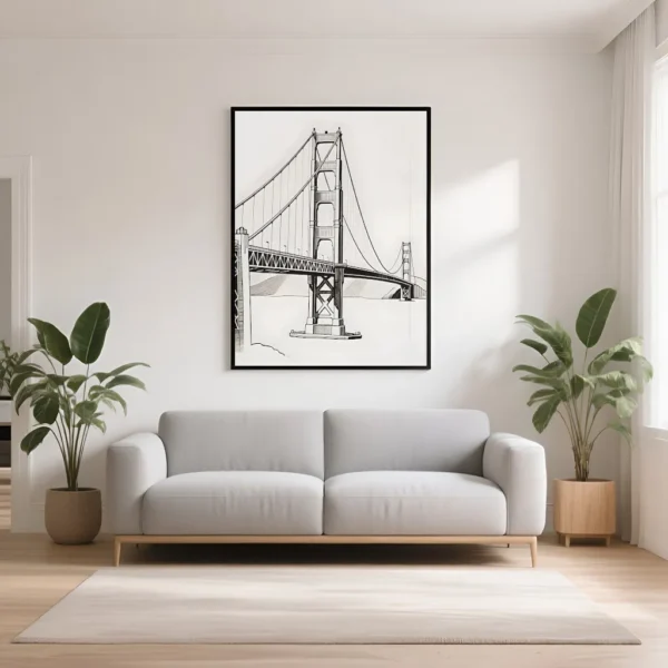 PixuPrint Golden Gate Elegance