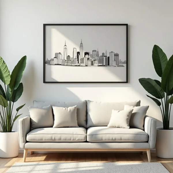 PixuPrint Manhattan Line Art