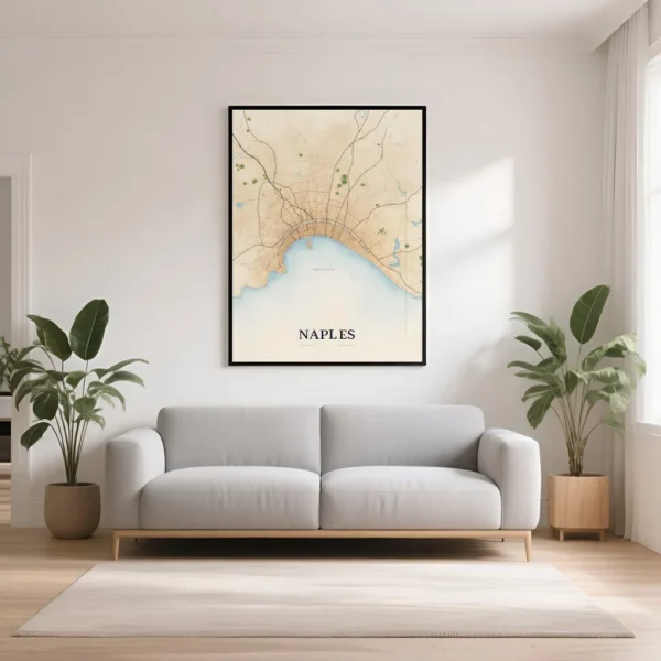 PixuPrint Naples Coastal Map Print