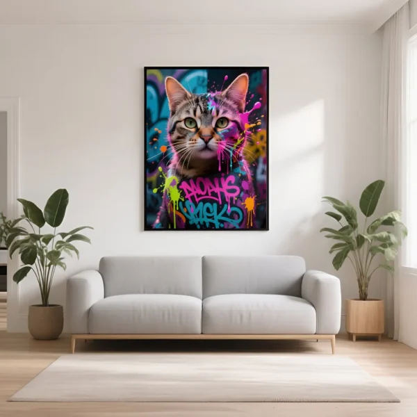 PixuPrint Neon Street Cat
