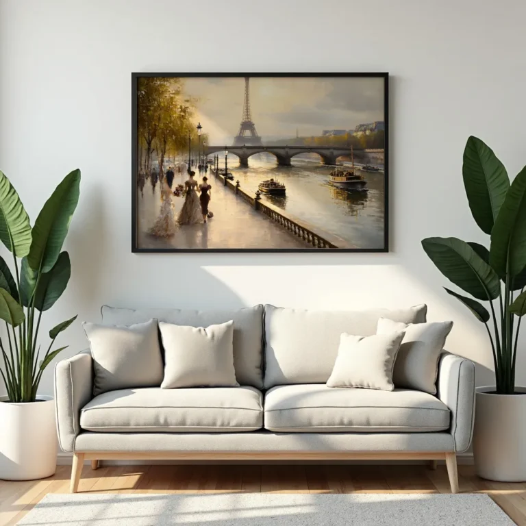 Romantic Paris Eiffel Tower Print