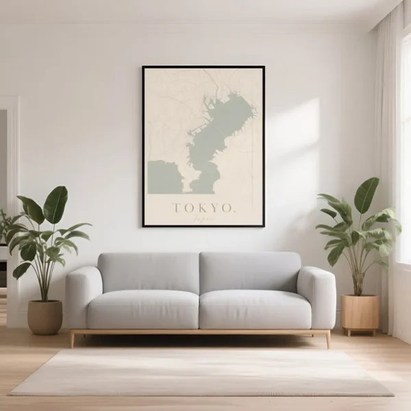 PixuPrint Tokyo Minimal Map Print