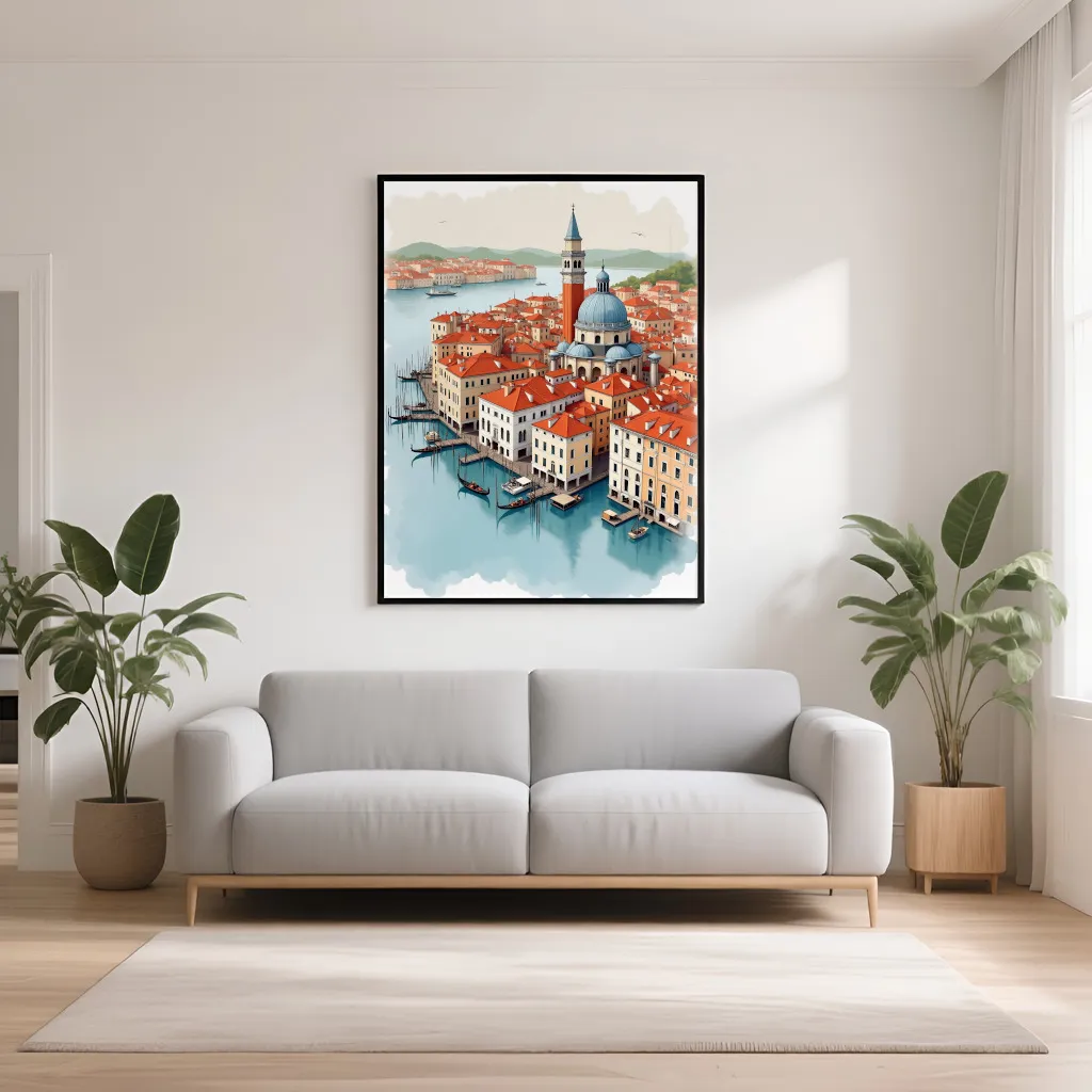 PixuPrint Venice Watercolor City Print