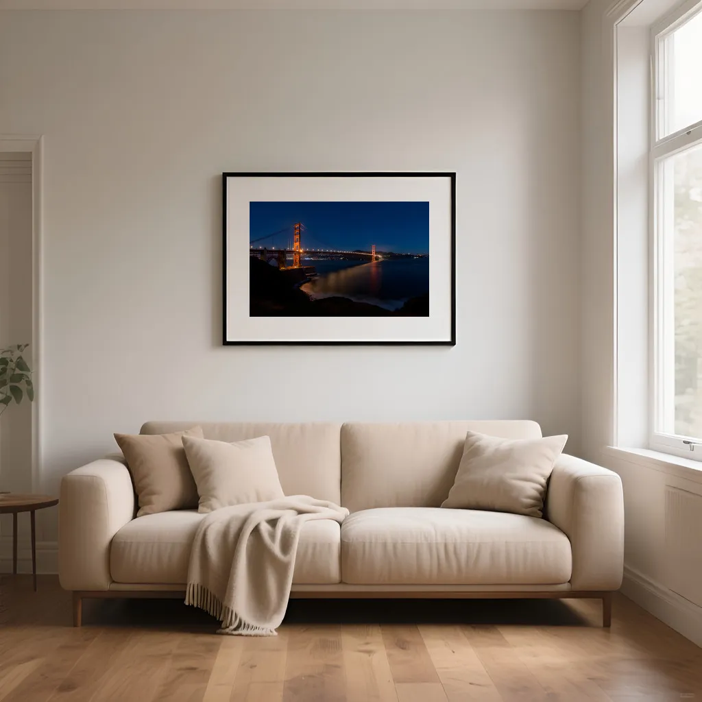 PixuPrint Golden Night Bridge Panoramico