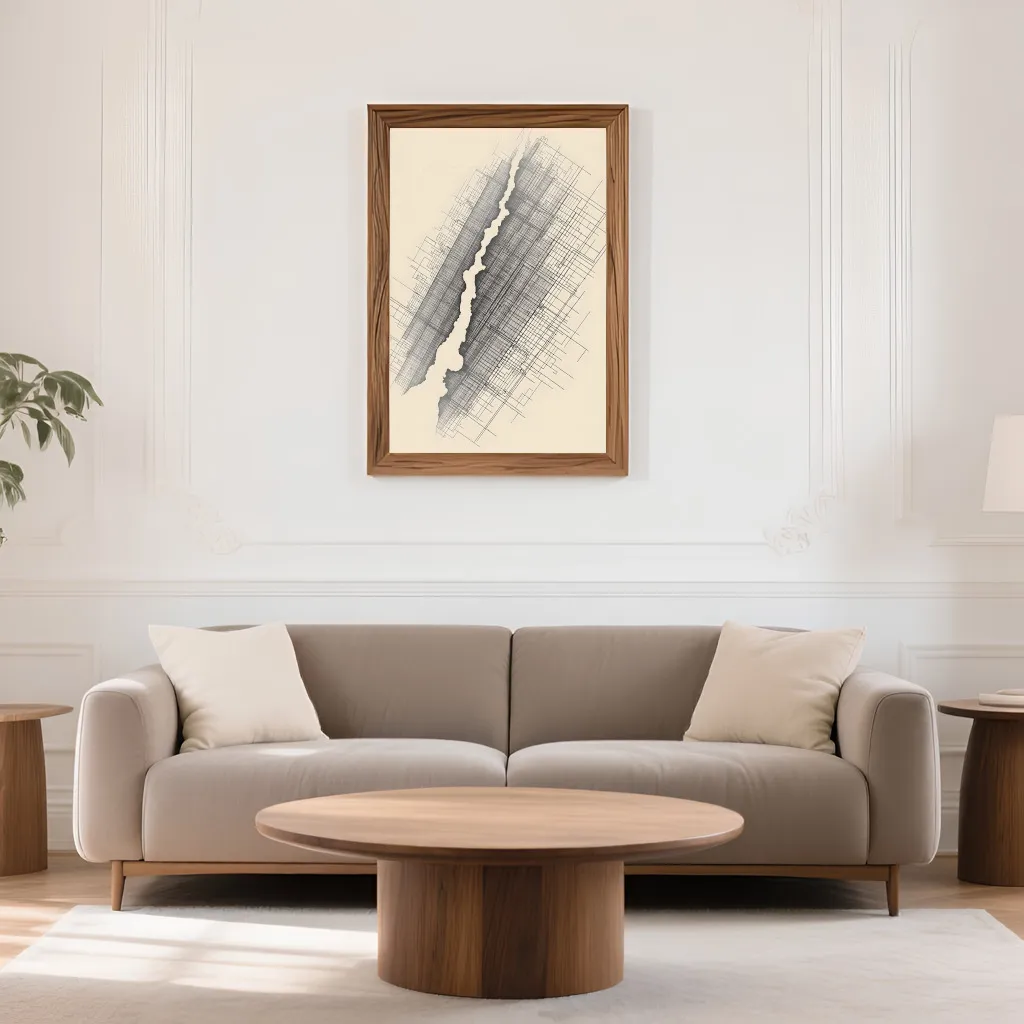 PixuPrint Manhattan Minimal Map Print