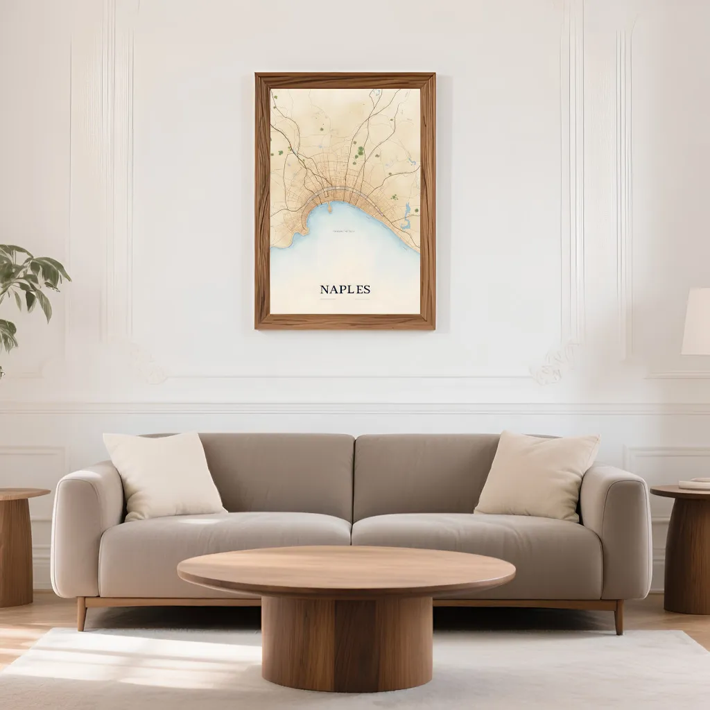 PixuPrint Naples Coastal Map Print