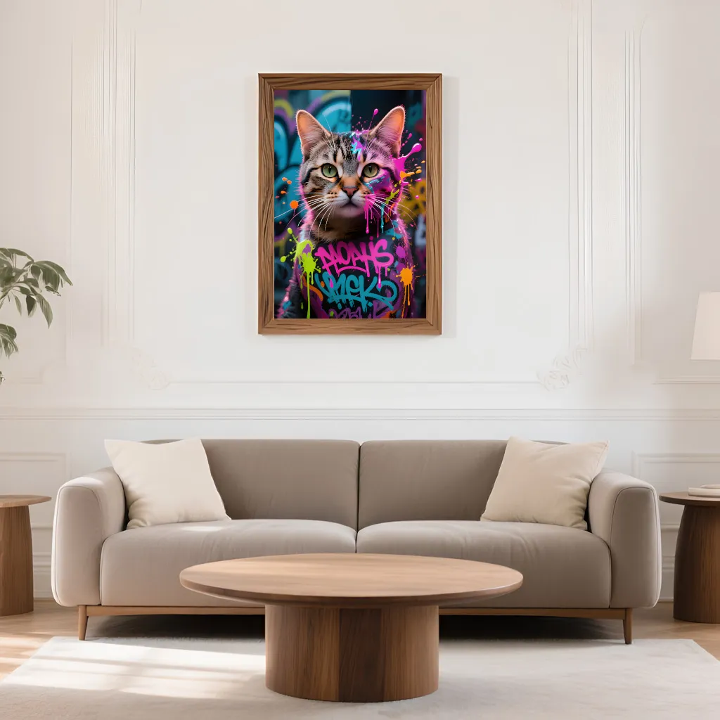 PixuPrint Neon Street Cat
