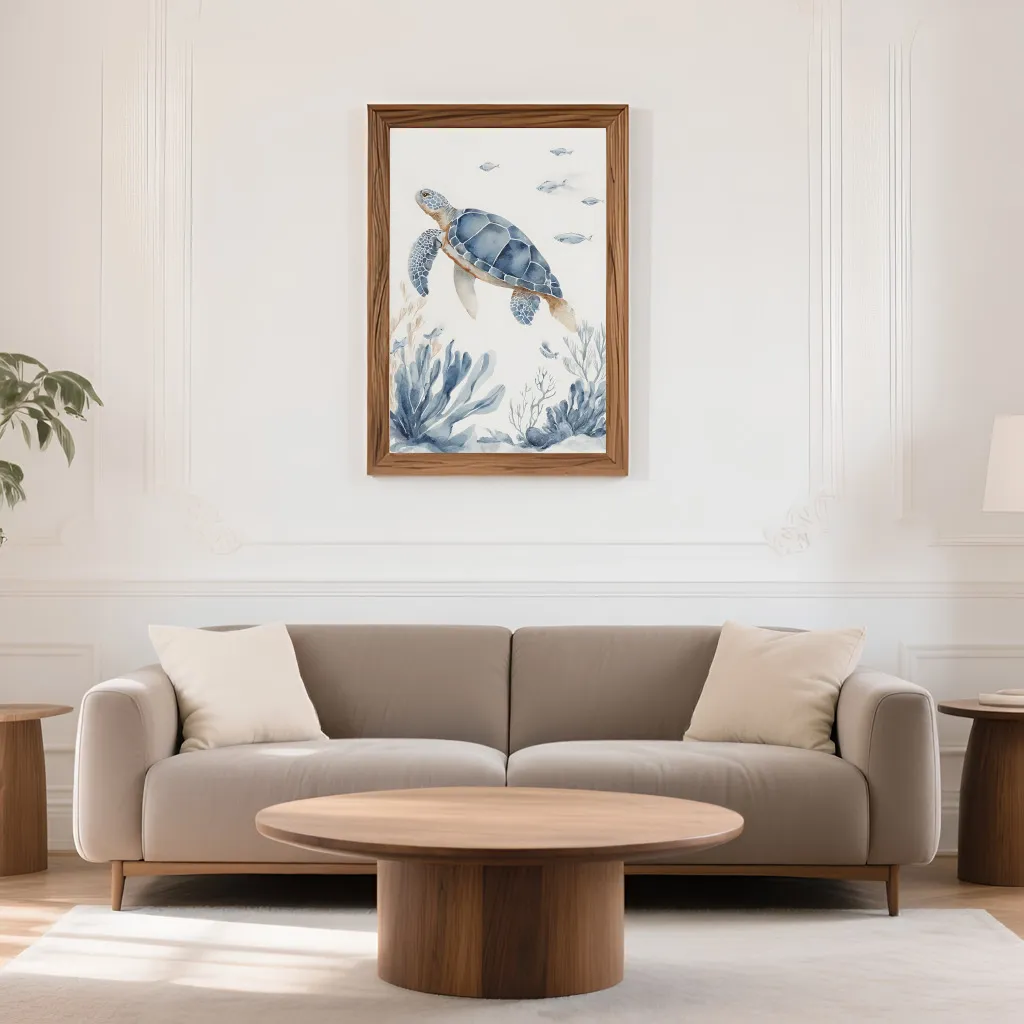 Pixuprint Sea Turtle Underwater Scene