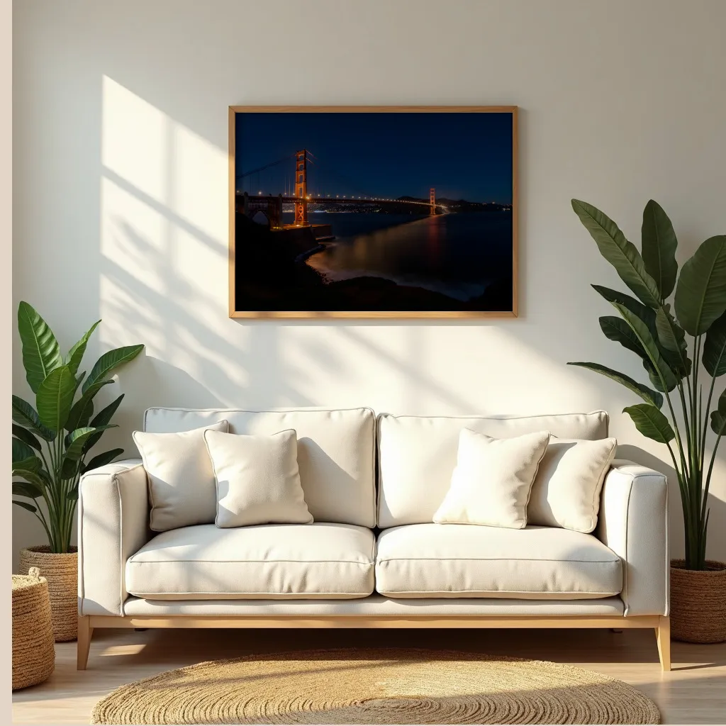 PixuPrint Golden Night Bridge Panoramico