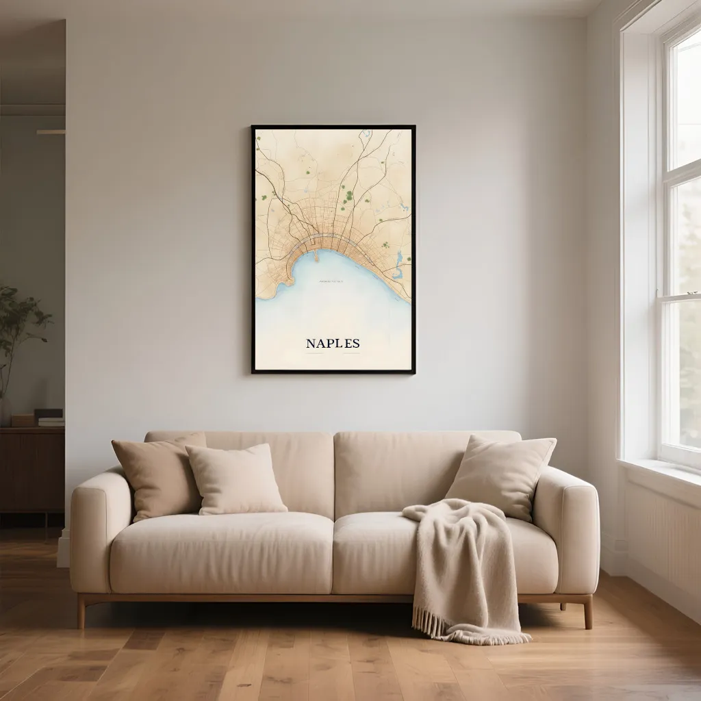 PixuPrint Naples Coastal Map Print