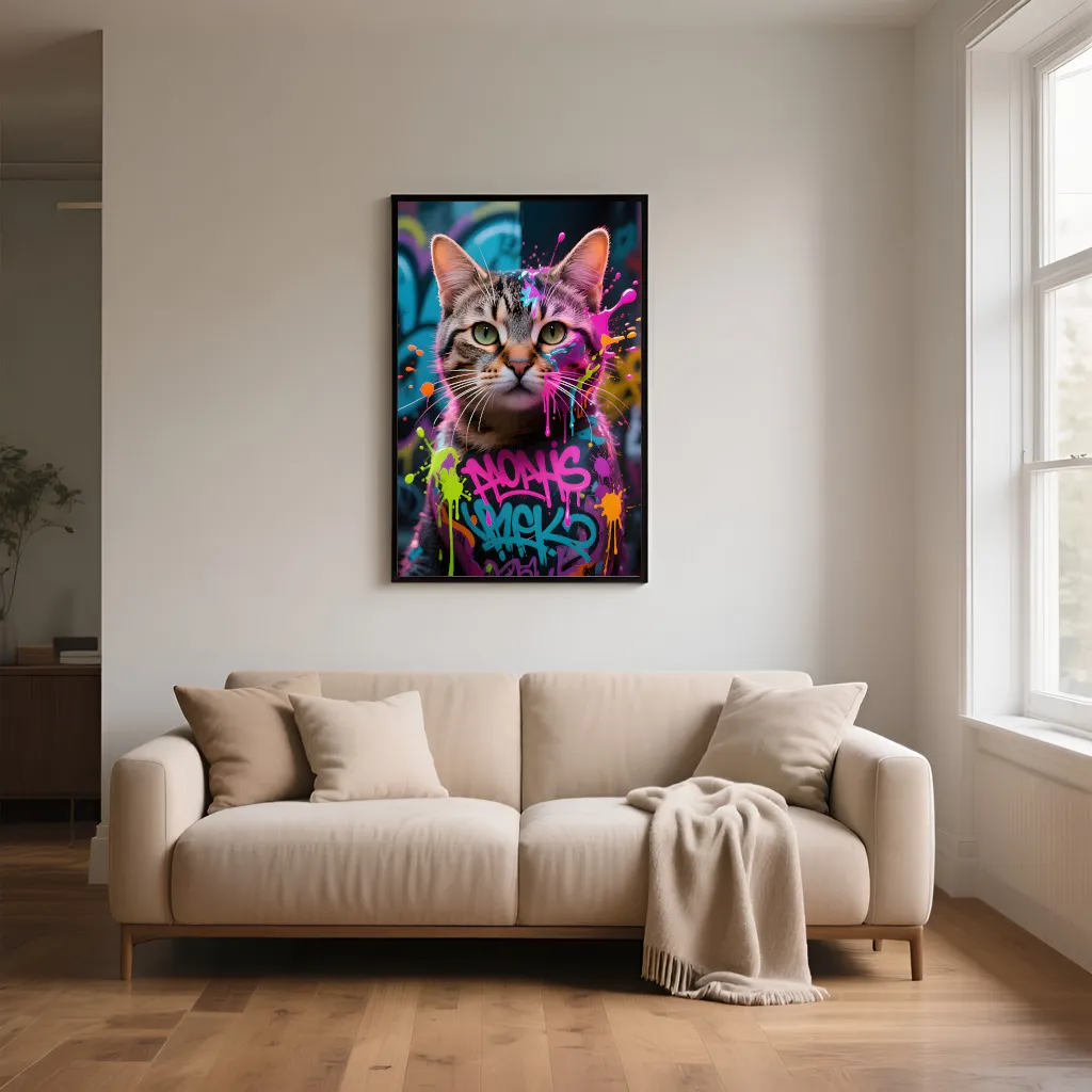 PixuPrint Neon Street Cat