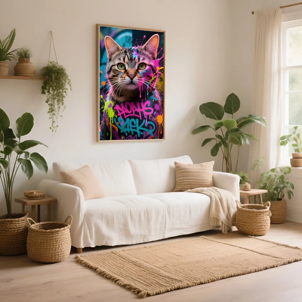 PixuPrint Neon Street Cat