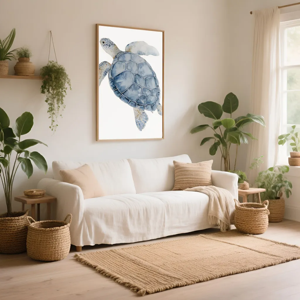 PixuPrint Sea Turtle Top View Alt