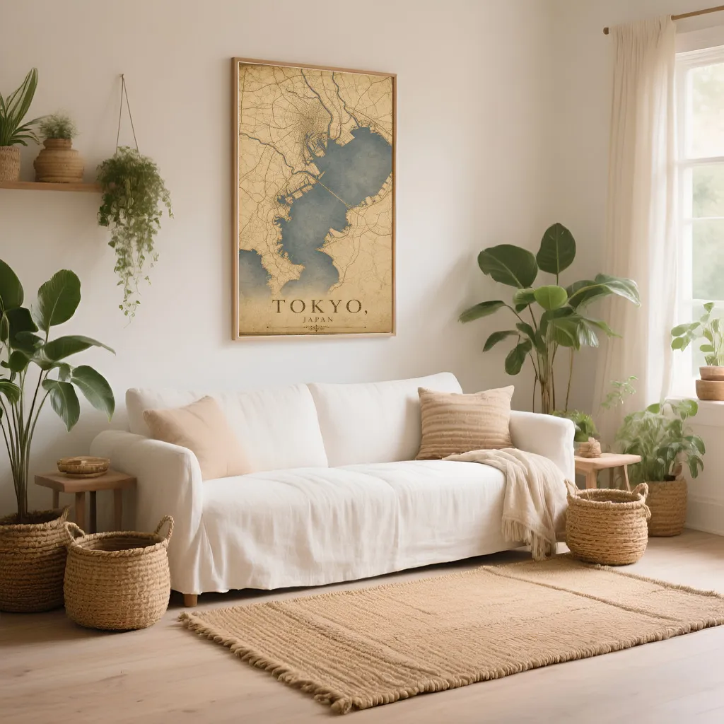 PixuPrint Tokyo Vintage Map Print