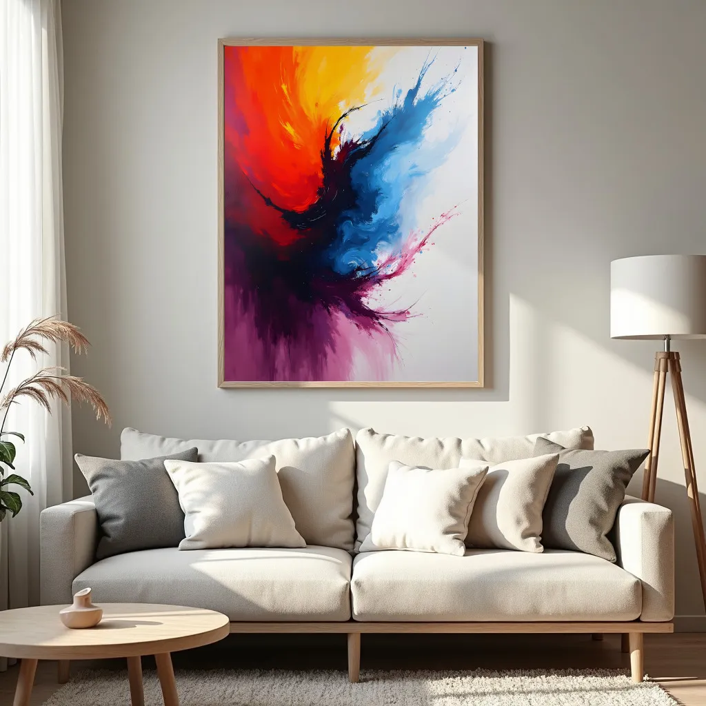 PixuPrint Abstract colorful explosion artwork