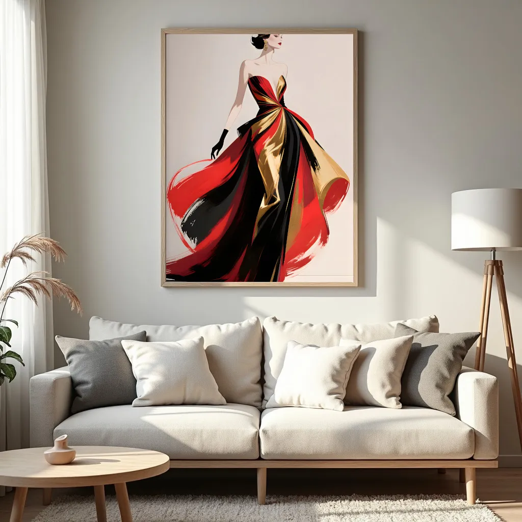 PixuPrint Dance Of Crimson And Gold