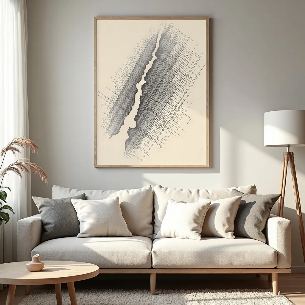 PixuPrint Manhattan Minimal Map Print