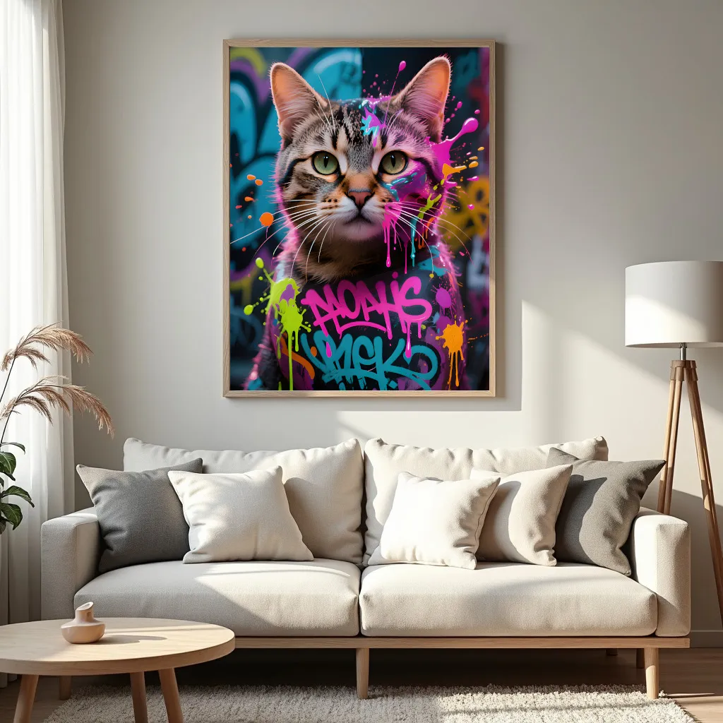 PixuPrint Neon Street Cat