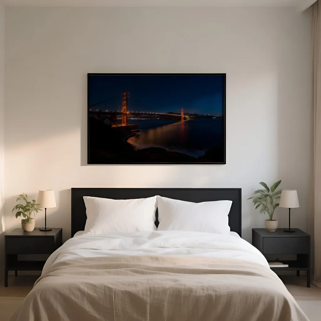 PixuPrint Golden Night Bridge Panoramico
