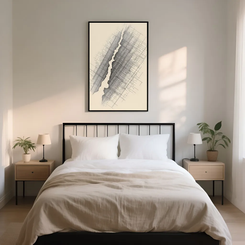 PixuPrint Manhattan Minimal Map Print