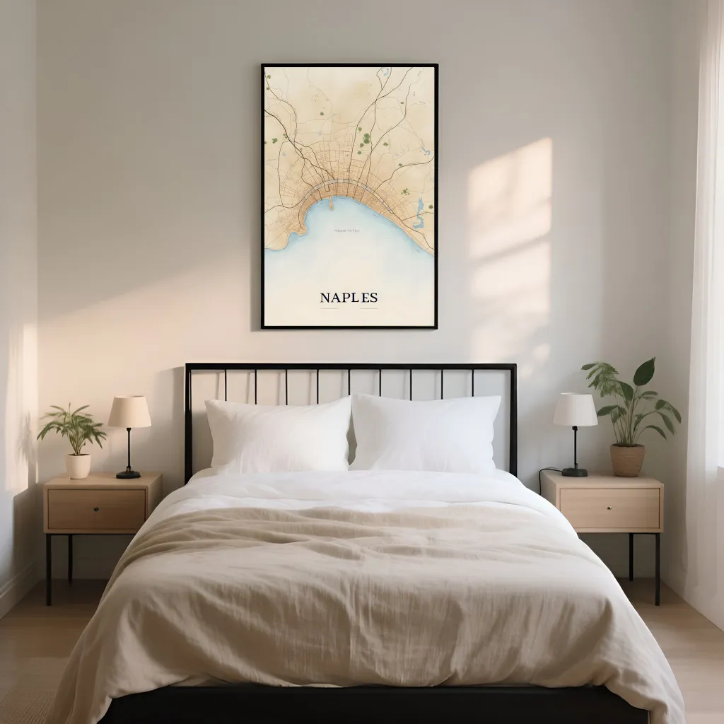 PixuPrint Naples Coastal Map Print