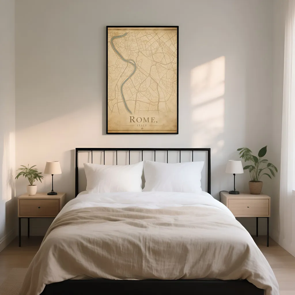 PixuPrint Rome Vintage Map Print