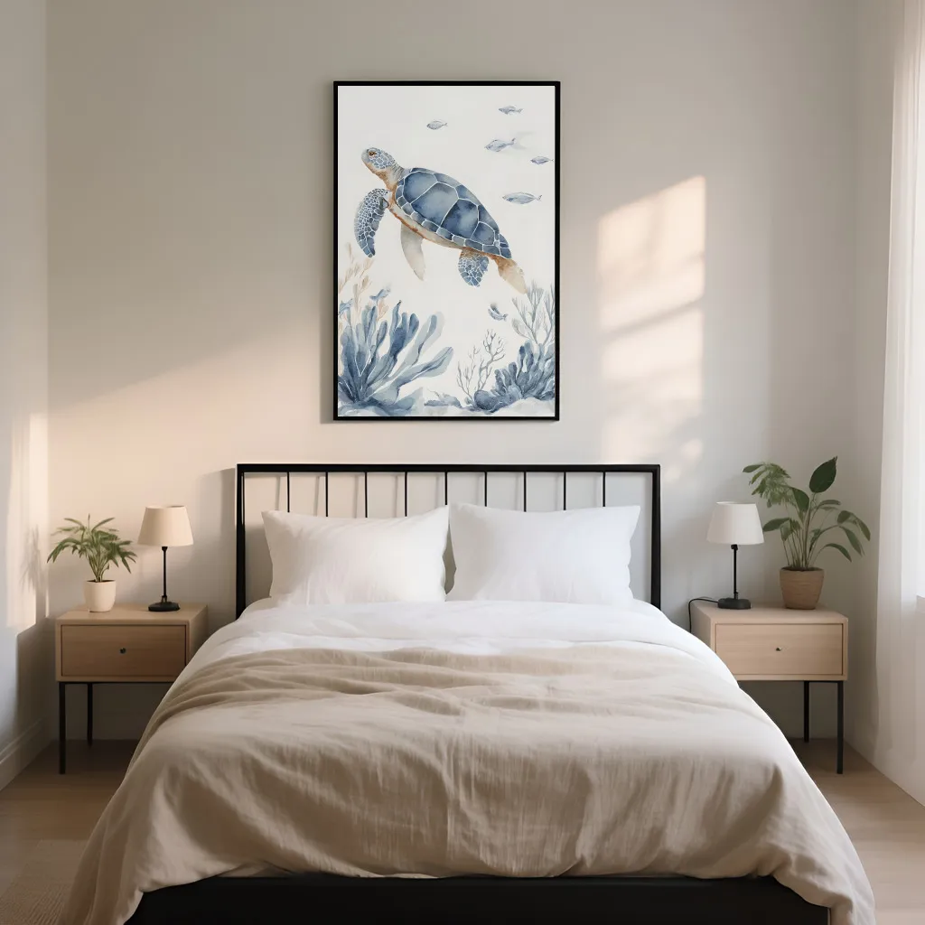Pixuprint Sea Turtle Underwater Scene