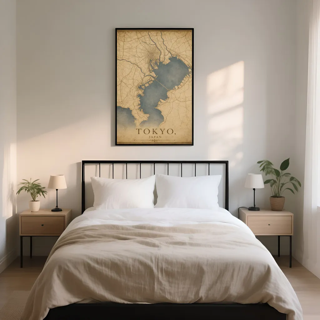 PixuPrint Tokyo Vintage Map Print