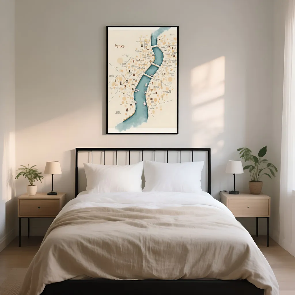 PixuPrint Venice Illustrated Map Print