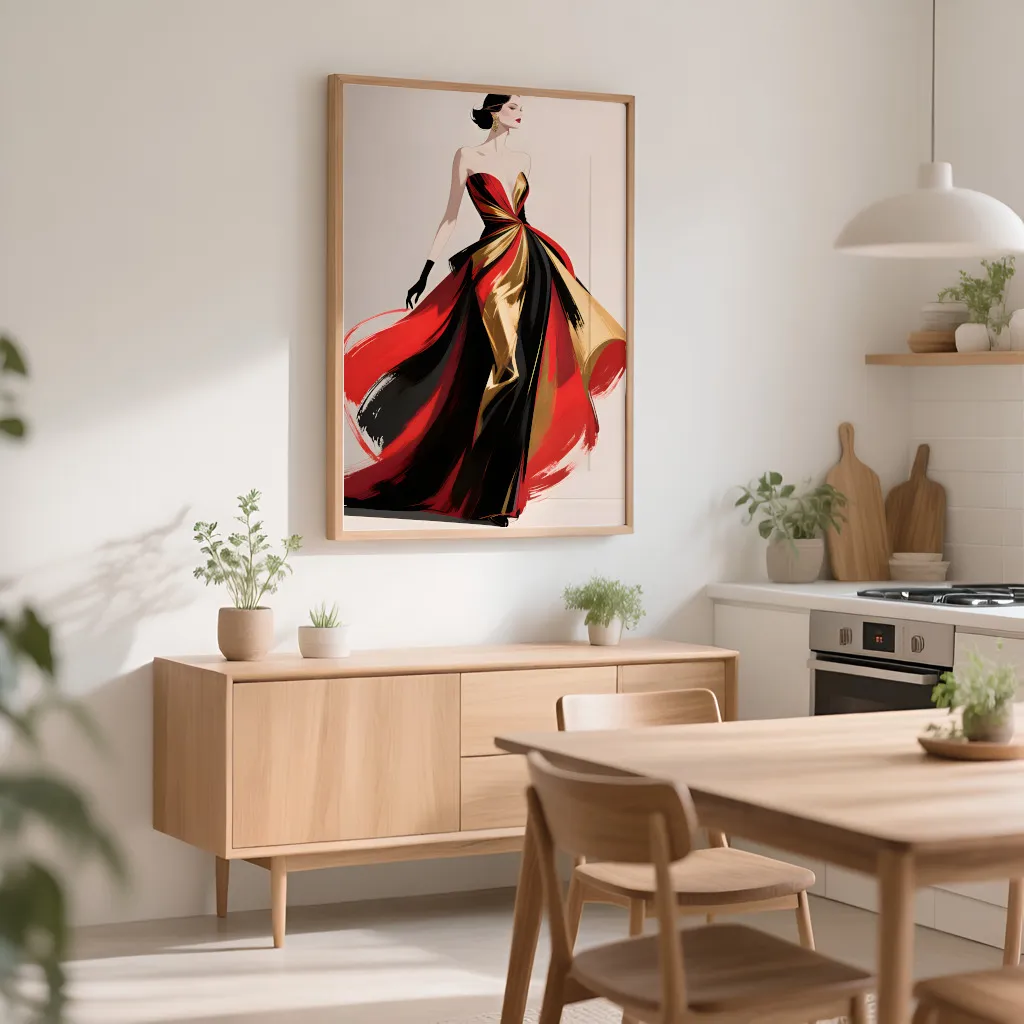 PixuPrint Dance Of Crimson And Gold