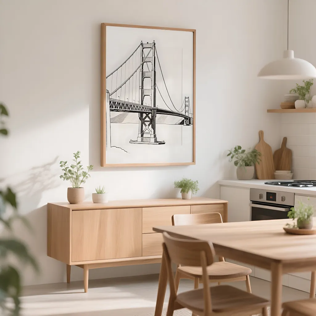 PixuPrint Golden Gate Elegance