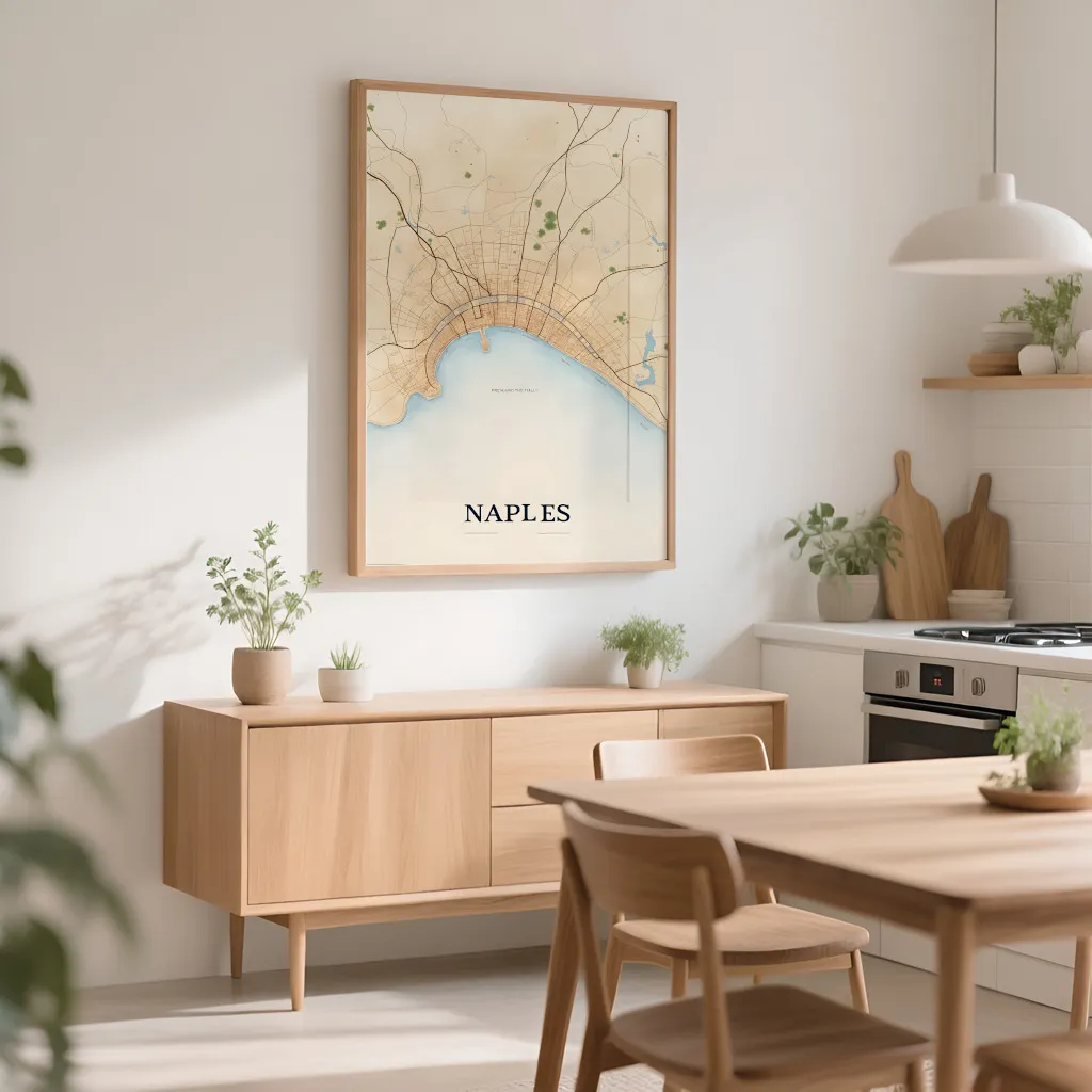 PixuPrint Naples Coastal Map Print