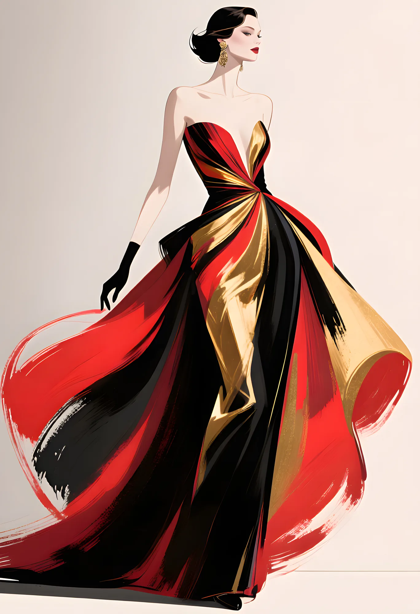 PixuPrint Dance Of Crimson And Gold