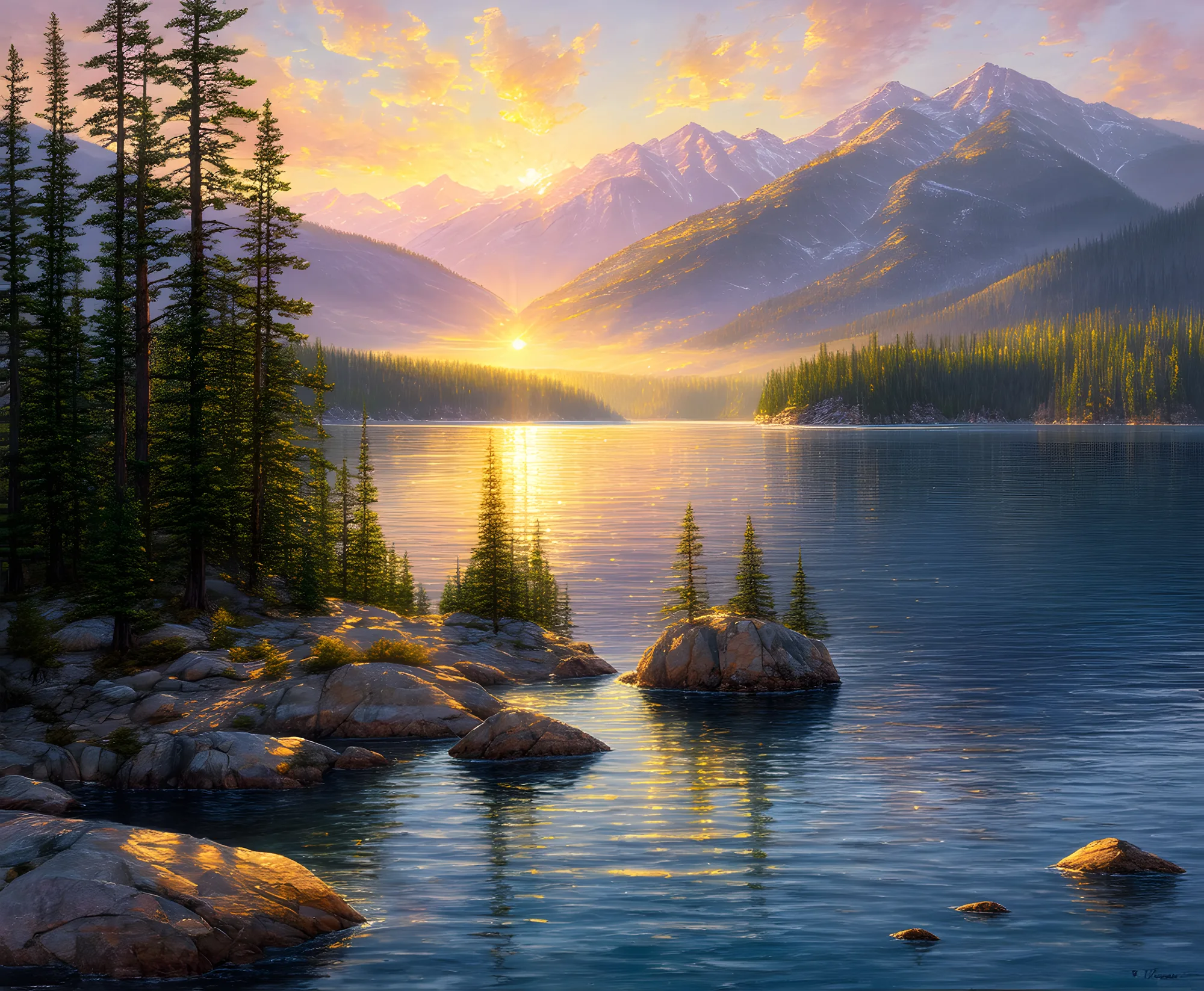 PixuPrint First Light on the Lake