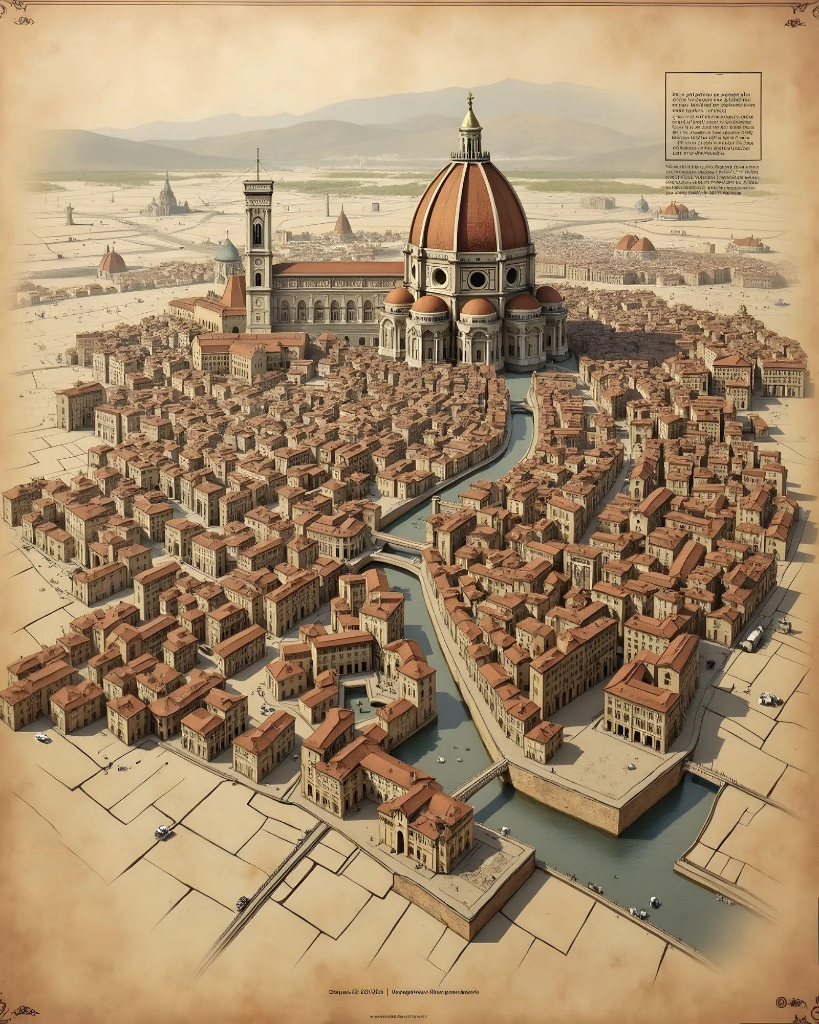 PixuPrint Florence Architectural Fantasy Map
