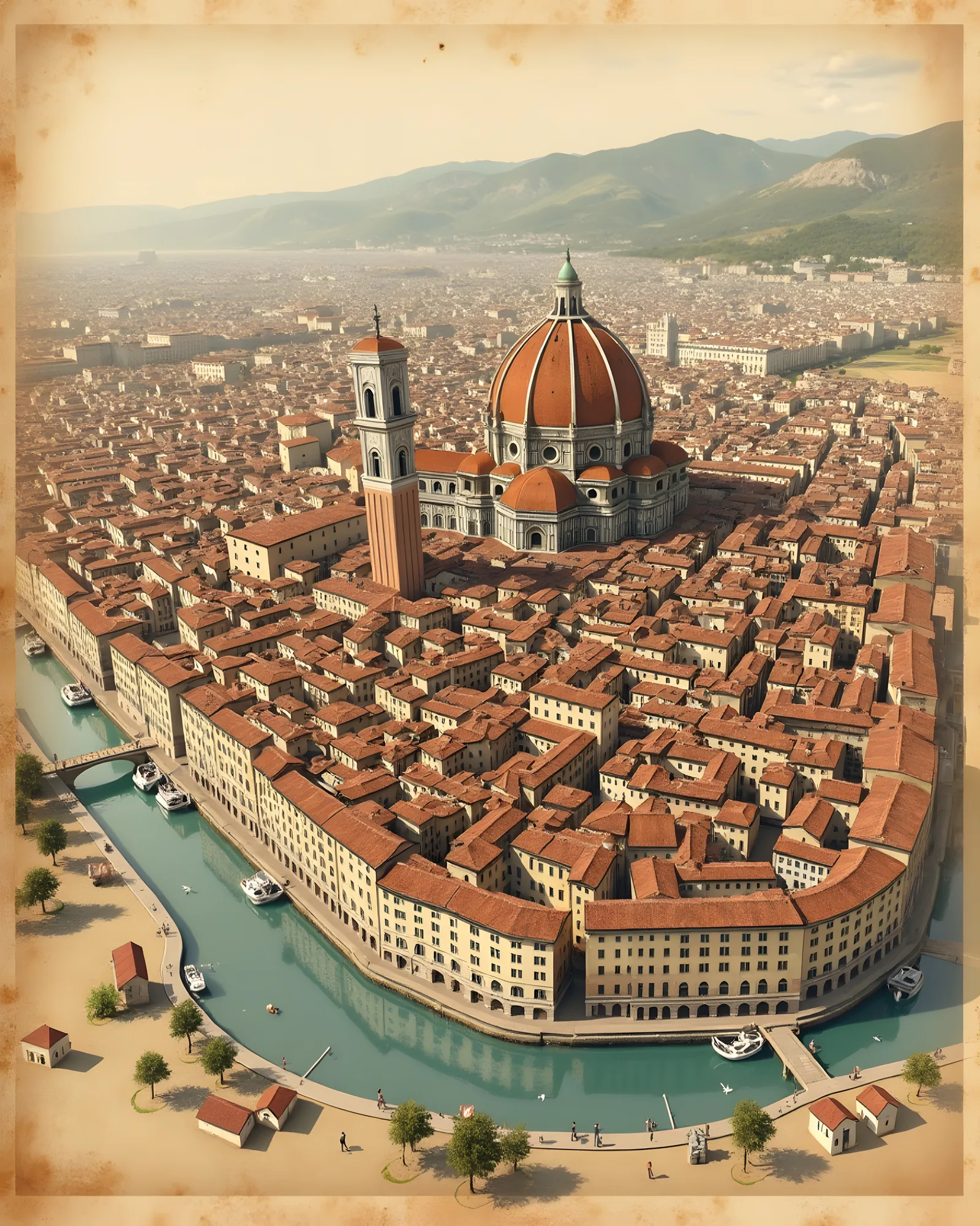 PixuPrint Florence Renaissance City Print