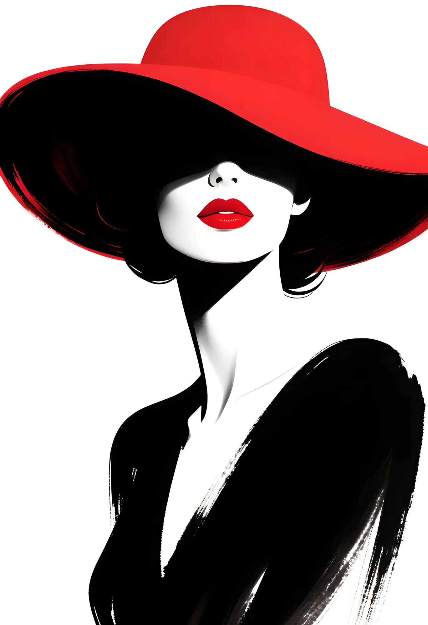 PixuPrint Lady In Red