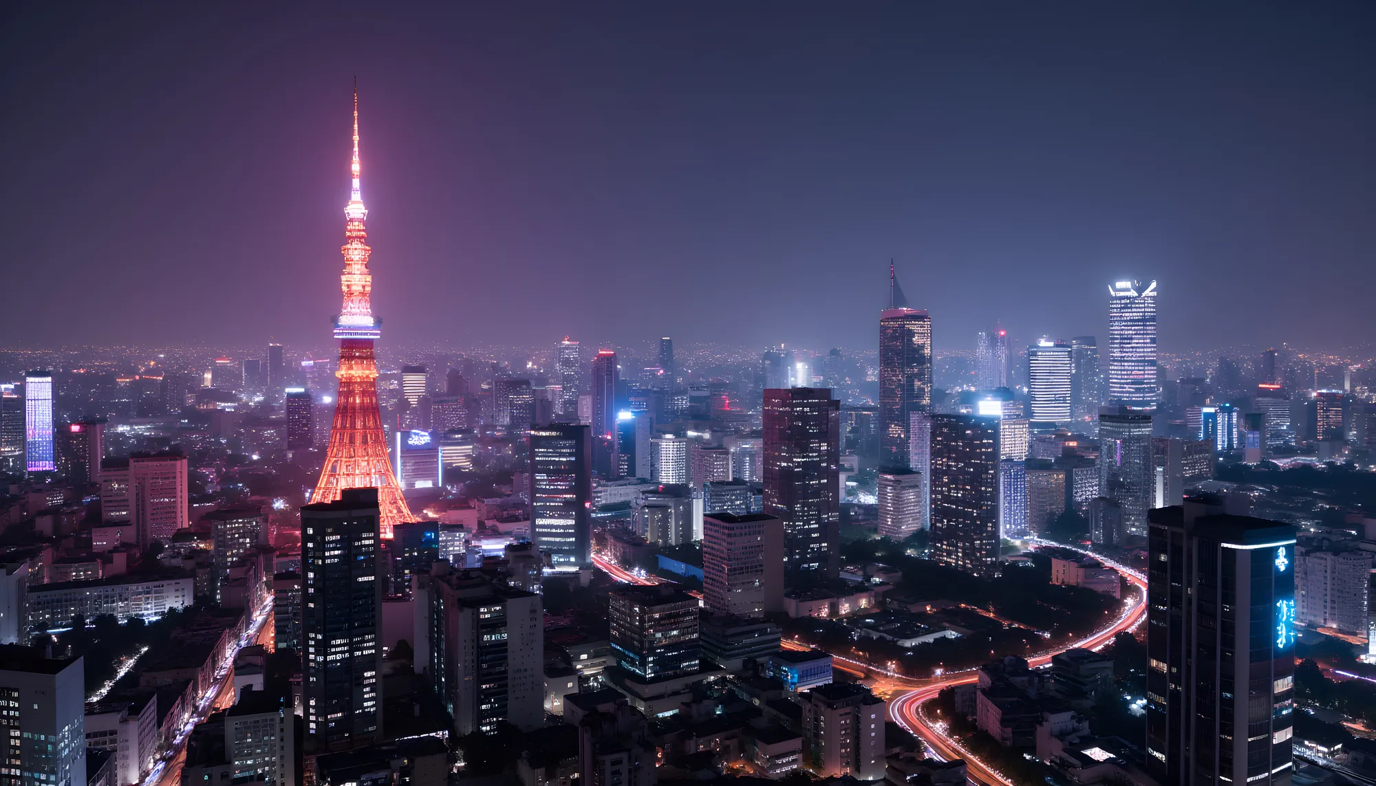 PixuPrint Tokyo Neon Nights Panoramico