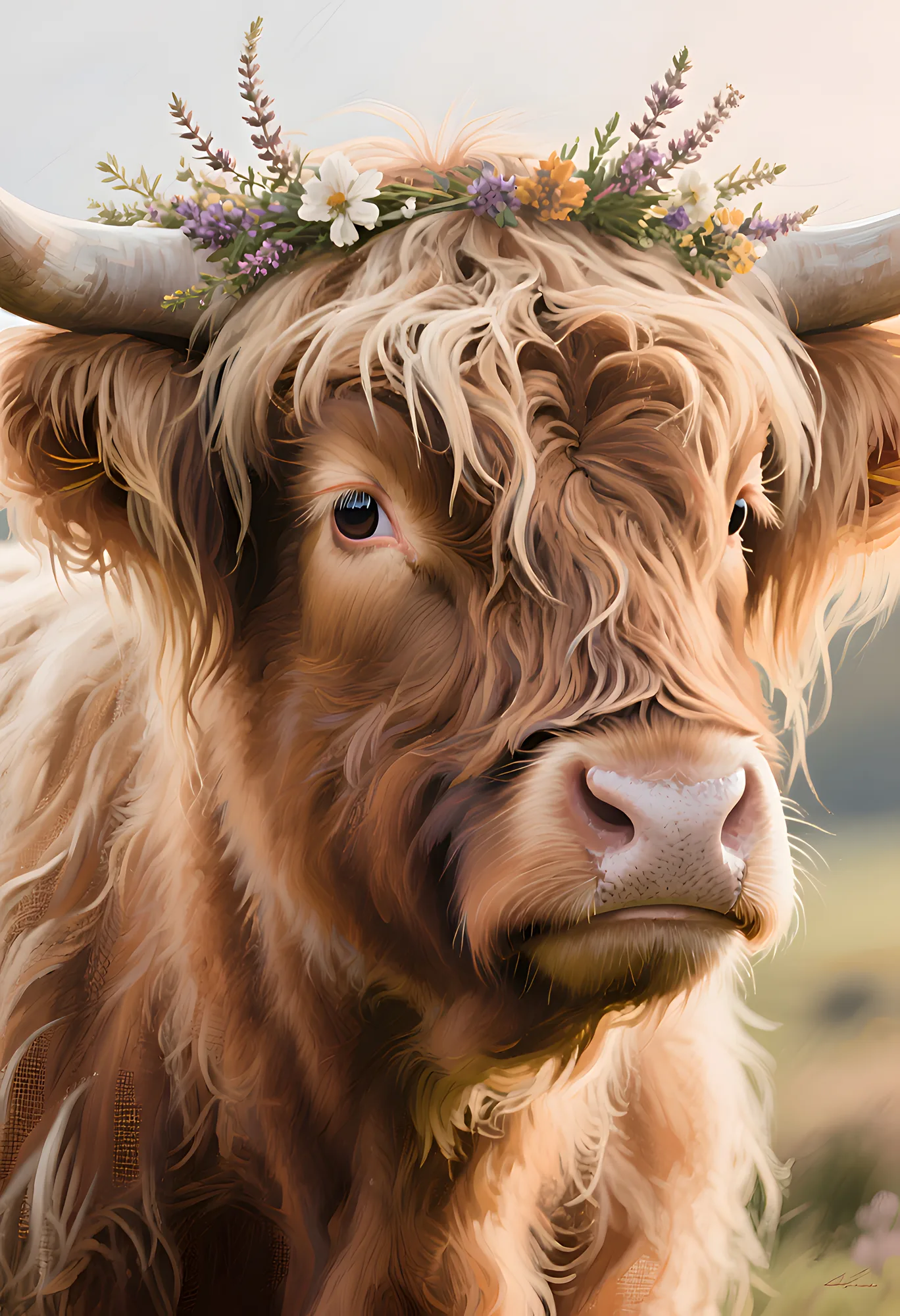 PixuPrint Flower Crown Highland Bariation b