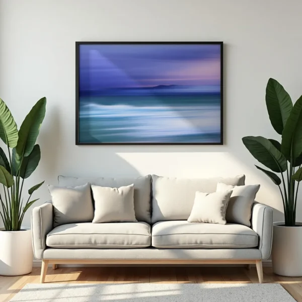 PixuPrint Abstract blurred ocean scene