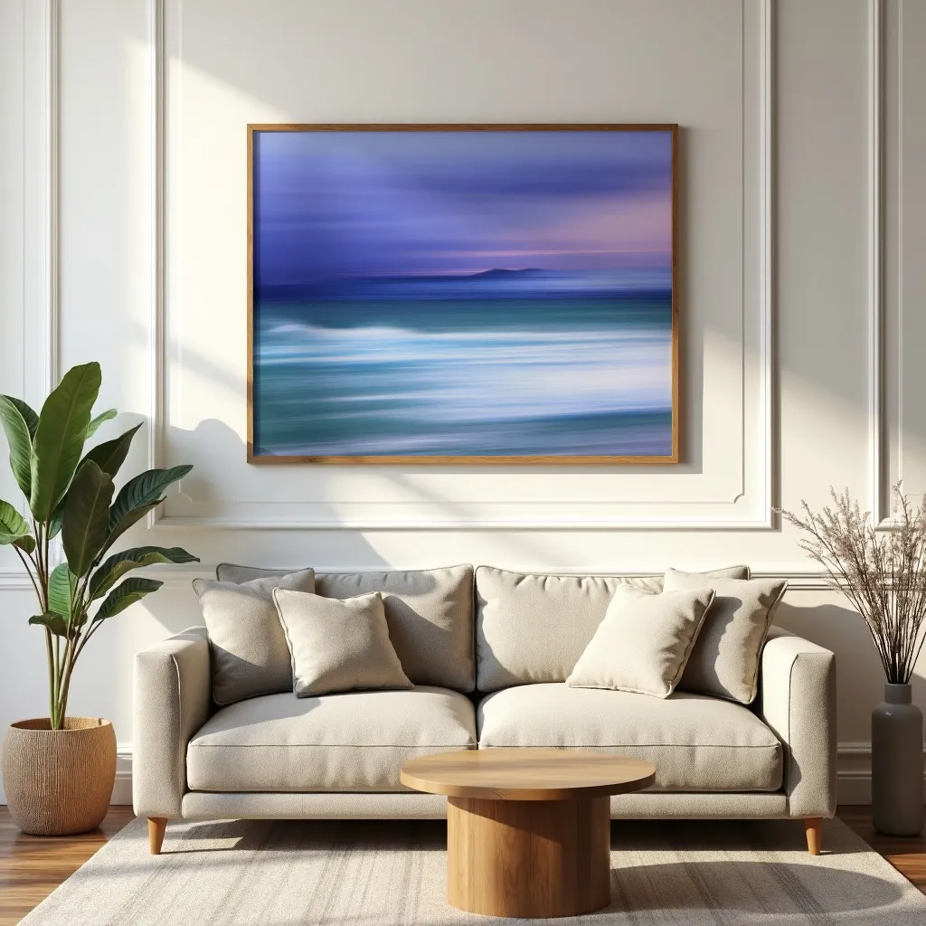 PixuPrint Abstract blurred ocean scene