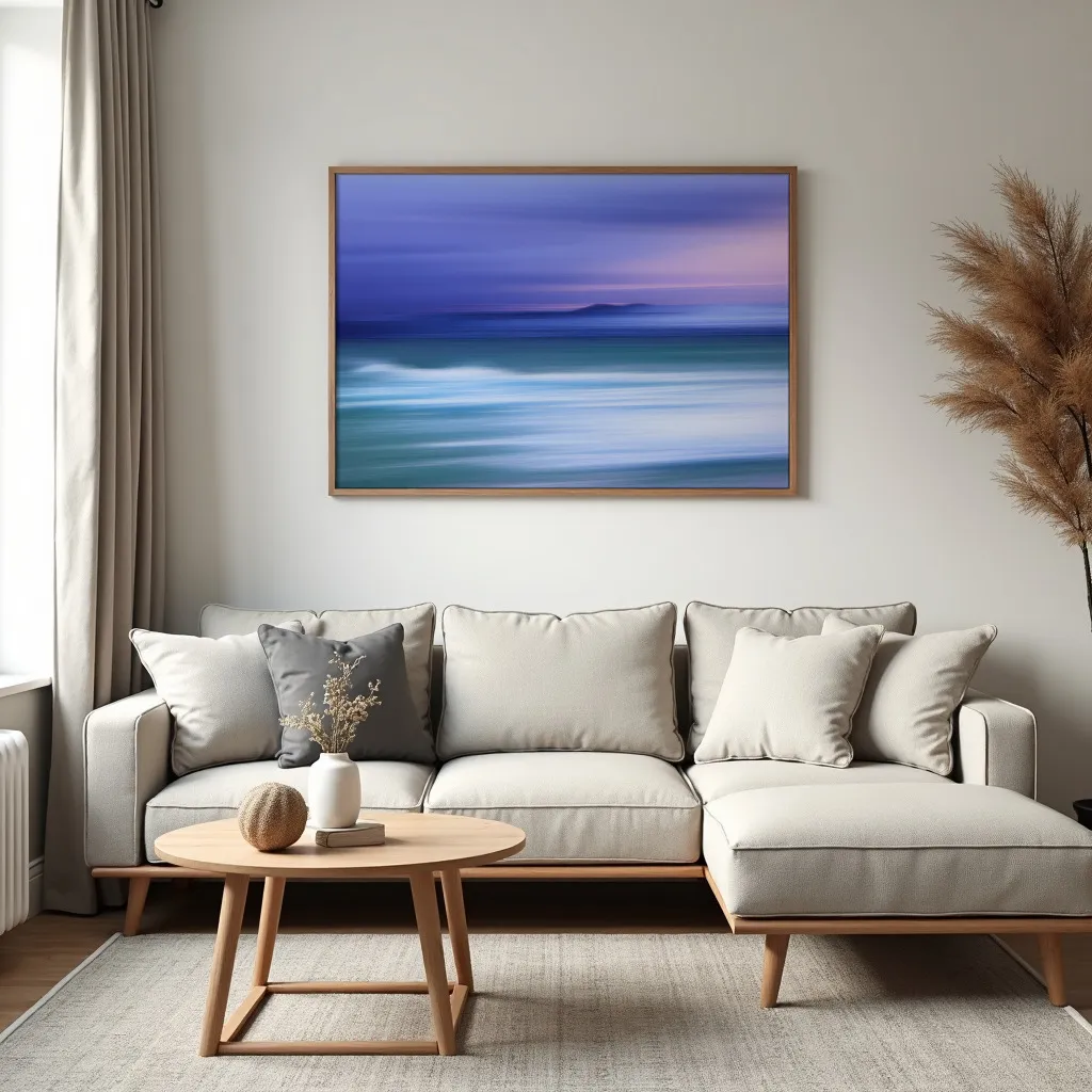 PixuPrint Abstract blurred ocean scene