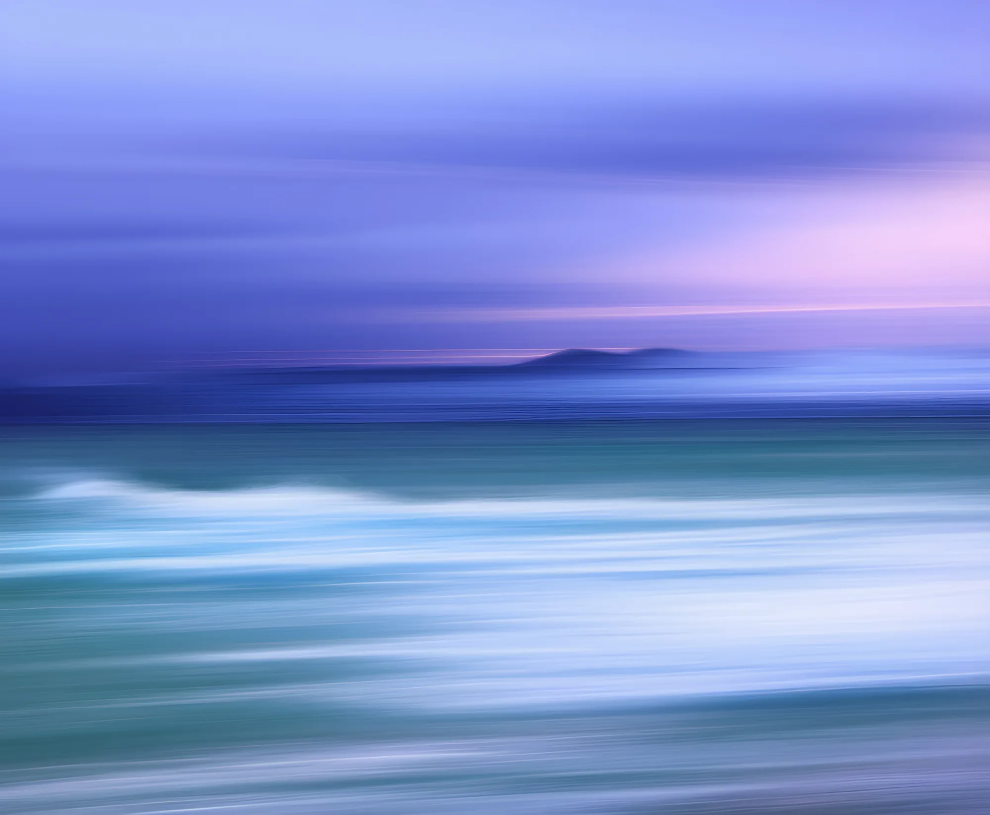 PixuPrint Abstract blurred ocean scene