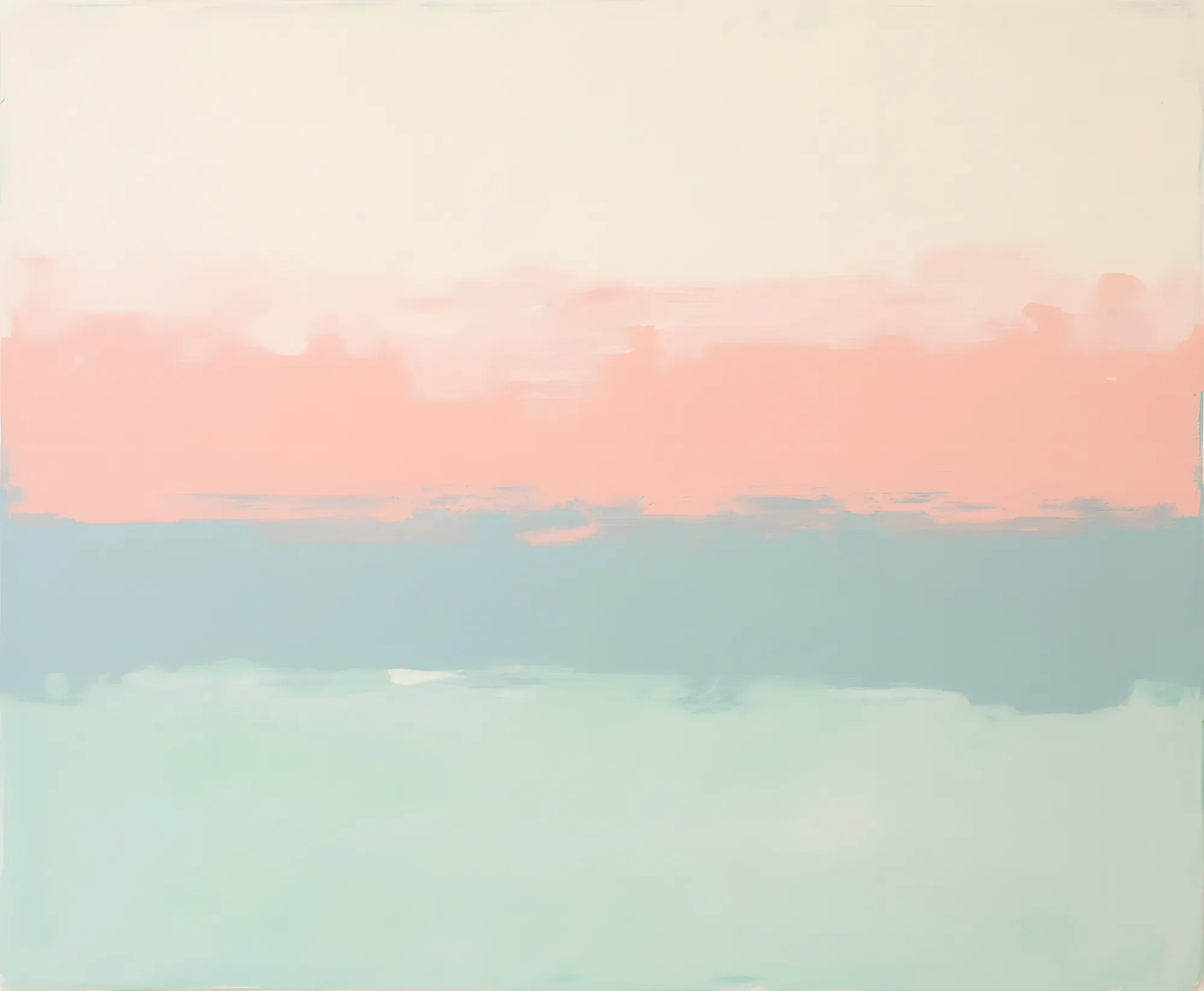 PixuPrint Abstract Painting Cream Pink Blue Green